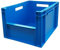 5x 20L Plastic Storage Boxes, Stackable Heavy Duty Crate, Container Crates for Warehouse, Garage, Blue Plastic Box