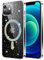 ÁRBOLORO Glitzer Hülle für iPhone 12/12 Pro, Kompatibel mit MagSafe, Transparente Bling Glitter Handyhülle Niedliche Glitzern Schutzhülle Stoßfest Sturzschutz Case für Frauen und Mädchen
