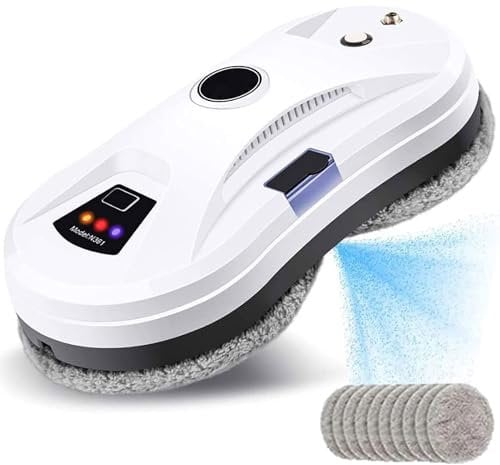 VoOqo Window Cleaner Robot, Smart Window Cleaner Cleaning Robot with 5600Pa Strong Suction, Ultrasonic Spray, Intelligent Remote, 30Ml Large Water Tank for Indoor, Outdoor Windows Mirror