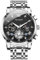 OLEVS Herrenuhren Elegante Silberne Edelstahl Multifunktion Tourbillon Große Uhren für Herren Business Schwarzes Gesicht Chronograph Quarzuhr Wasserdicht Analoge Römische Ziffern Herren Uhren