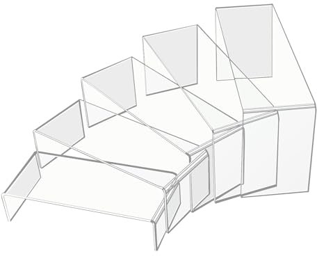 Rarapop 5 Stück transparente Acryl-Displayständer - Stabile Präsentationsständer für Pop-Figuren, Sammlerstücke & Schmuck - Vielseitig Halter für Cupcakes, Desserts und Make-up