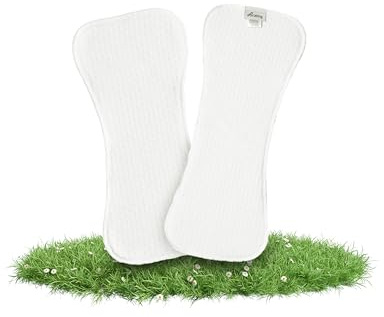 Hinzling Booster Newborn (30 x 13,5 cm) – 3-lagiger Saugkraftverstärker für Stoffwindeln – Waschbare, hautfreundliche Windeleinlagen aus Bio-Baumwolle – Oekotex Standard 100 zertifiziert