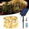 MOLVCE Solar Lichterkette Aussen, 30M 300LED Lichterkette Außen Solar, Kupferdraht Solarlichterkette IP65 Wasserdicht mit 8 Modi und Fernbedienung, Solarlichterkette für Balkon, Hof, Warmweiß
