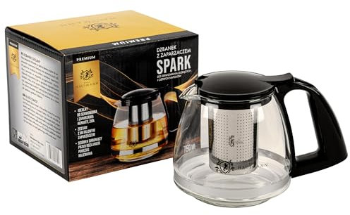 KARL HAUSMANN Glas Teekanne mit Siebeinsatz - 750ml - Teekanne Glas - Tee kanne mit Sieb - Tee kanne - Teekannen Perfekt Für Tee-Liebhaber - Stilvolles Design Glasteekanne