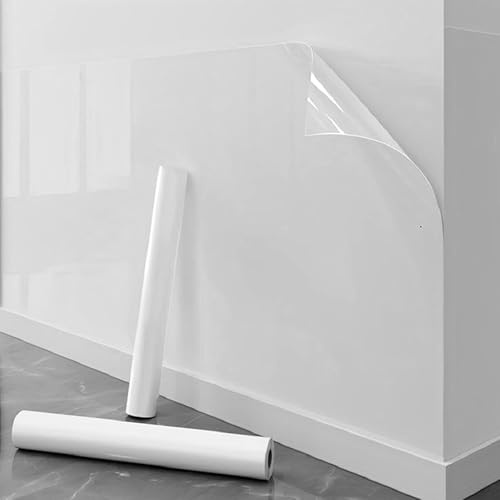 Film Waterproof Wallpaper, Electrostatic Wall Protector Clear (40×200 cm) | Transparent Waterproof Heat Resistant Sticker for Kitchen Backsplash , Electrostatic Wall Protector Clear Protection Roll
