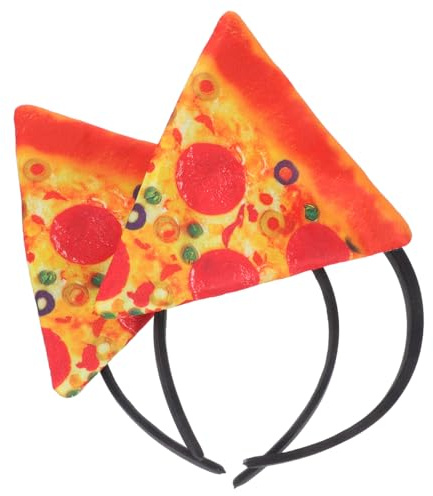 Healvian Pizza Headband Soft Plush Funny Food Hat for Adults and Kids Comfortable Fit Halloween Christmas Italian Themed Party Costume Accessory