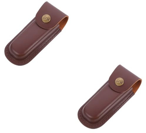 JECOMPRIS 2 Pièces étui à couteaux en cuir pliant Ceinture gaines cuisinier manche fourreau Peau