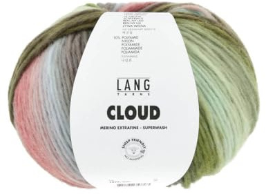 Lang Yarns Cloud 1077.0020 - dunkelgrün/olive/hellblau/rot