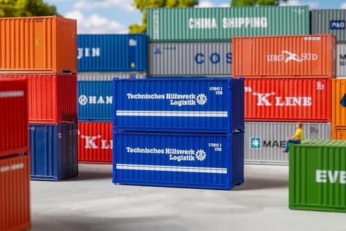 Faller 182005-20' Container THW, Set of 2 - Track Gauge H0