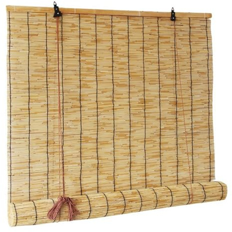 Rideau en Roseau pour Séparateur de Pièce 140×90cm Store Bambou Décoratif,Cloison de Séparation Naturelle,Rideau de Paille pour Bureau