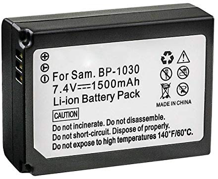 Digital Replacement Camera and Camcorder Battery for Samsung BP1030, NX1100, NX1000