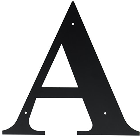 Village Wrought Iron 12.5 Inch Letter A Medium, Black