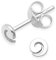 Sterling Silver Mini solid swirl Stud Earrings - SIZE: TINY: 4mm TEENY WEENY but cute little studs. Gift Boxed.5078