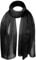 Basic Sense Plain Chiffon Soft Sheer Scarf, Black
