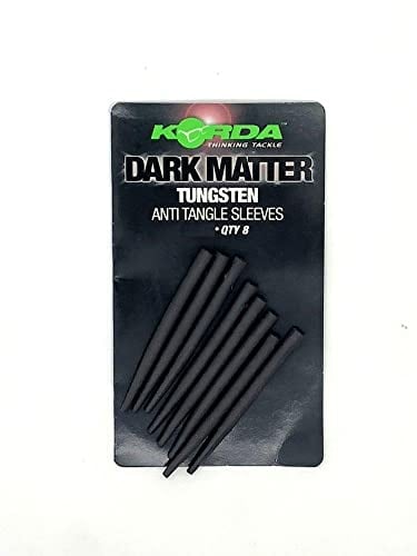 Korda Dark Matter Tungsten Anti-Tangle Sleeves Long Pack of 8 Carp