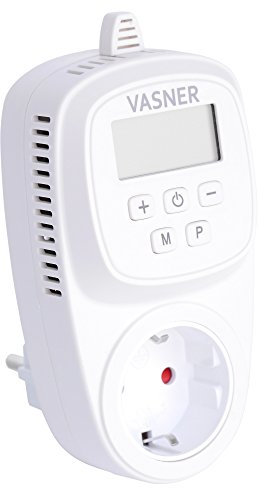 VASNER Universal-Thermostat VUT35 – das programmierbare Steckdosen-Thermostat 3 Schnellwahlsets Frostschutz 0,5°C Temperatur-Genauigkeit