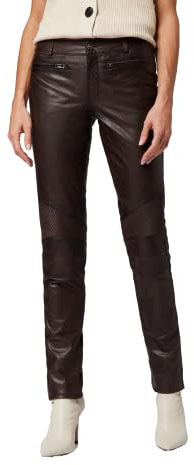 RICANO Donna - Damen Lederhose in Biker-Optik (Slim Fit/Regular Waist) - echtes (Premium) Ziegen Leder