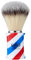 Omega 46735 - Rasierpinsel aus FiberHi-Brush Barber Pole, blau, 1 Stück, 1