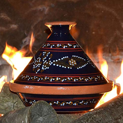Tajine individuel Tatoué Bleu nuit - D 23 cm