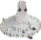 Trachtenschmuck Set in creme-weiß