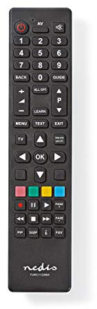 NEDIS Universal-FernbedienungProgrammierbar2 GeräteClear Lay-OutInfrarotSchwarz Schwarz TVRC1120BK