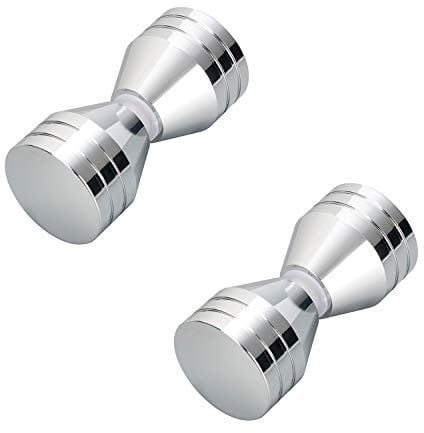 2 Stück Dusche Tür Doppel Knopf Türgriff Duschtürknopf Duschtürgriff Dusche-Griff Beschläge Türknauf Griff Knopf Schrankgriff Alulegierung