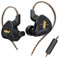 B Blesiya KZ EDX 1DD Auricular en La Oreja 10 Mm Controlador Dinámico sobre La Oreja Cable Desmontable - Negro con micrófono