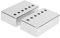 CHICIRIS 2-teilige E-Gitarren-Tonabnehmerschale, Tonabnehmer-Schale LP Humbucker-Gitarren-Tonabnehmerabdeckung 50 mm und 52 mm Zubehör für Musikinstrumente(Silvier)
