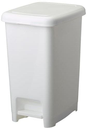 Poubelle de cuisine à pédale, Poubelle 25L, Poubelle pour bureau, buanderie, Support sac intégré, Blanc CUBO ROSSIGNOL