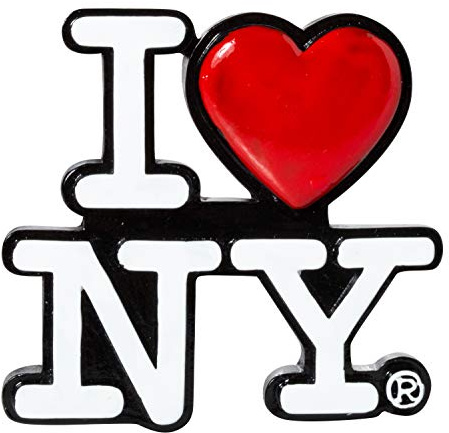 I Heart New York - Imán decorativo para nevera (2,5 pulgadas), color negro
