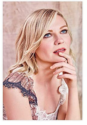 Sänger-Poster Kirsten Dunst 26, Leinwand-Poster, Wandkunst, Deko, Bild, Gemälde für Wohnzimmer, Schlafzimmer, Dekoration, 50 x 75 cm, ohne Rahmen: