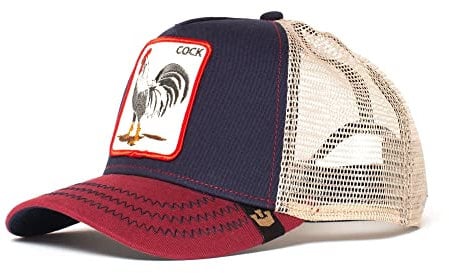 Goorin Bros. Unisex-Erwachsene Farm Original Adjustable Snapback Trucker Hat Baseballkappe, Navy-The Cock, Einheitsgröße