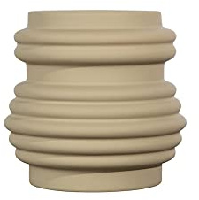 ByOn Mila Vase in der Farbe: Beige, aus Steingut mit gummierter Oberfläche hergestellt, Maße: ø16x15cm, 5260604903