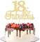 Gyufise 3Pcs 18 & Fabulous Cake Topper Gold Glitter Fifteen and Fabulous Cake Toppers Happy 18th Birthday Cake Pick for 18th Wedding Anniversary Birthday Party Cake Decorations Supplies