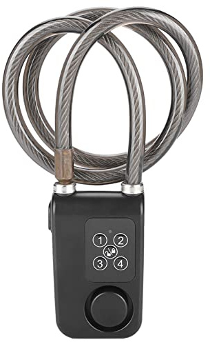 Intelligentes Fahrradschloss, Anti-Diebstahl-Fahrrad-Alarmschloss 110dB Universal-Sicherheits-Alarmschloss Wasserdichtes Alarm-Kabelschloss