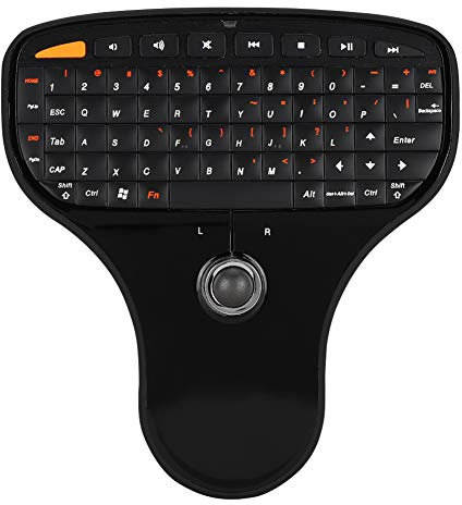 USB-Multimedia-Tastatur, N5901 QWERTZ-Trackball-Tastatur, 2,4 G, kabellose -Maus für Computer-TV 2, 4 G, ausgestattet mit vollständiger und Trackball-Windows-Steuerung, bietet