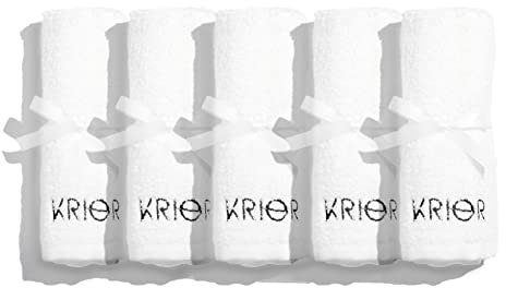 KRIOR Premium Bambus Gesichtstücher Set - naturreines Mikrofaser, Gesichtsreinigungstücher, zum Abschminken, Waschlappen, alle Hauttypen, Abschminktücher Waschbar, Gesichtsreinigung, Schminkentferner