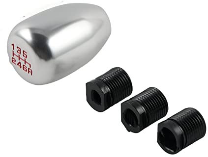 5 6 Gang Schaltknauf Shifter Schaltknauf Für N&issan Für NAVARA D40 Auto Universal Schaltknauf Handball Auto Schalthebel (Farbe : 6 Speed Silver)