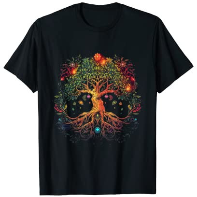 Baum des Lebens Yggdrasil Wikinger Midgard Thor Walhalla T-Shirt