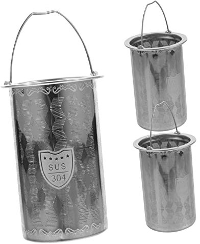 minkissy Sieb 3 Stücke Tee Leck Perkolator Kaffeefilter Edelstahl Teekessel Metall Kaffeefilter Ei Einsatz Chinesische Teefilter Edelstahl Tee Steiler Kaffee Mesh Filter Fein