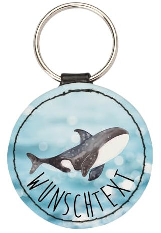 Mr. & Mrs. Panda Personalisierter Schlüsselanhänger Orca - Personalisierte Geschenke, Schlüsselanhänger Liebevoll Gestaltet, Meer, Startup, Urlaub,