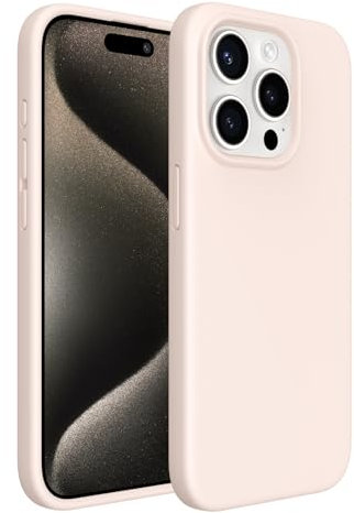 ACRONIX Custodia Silicone Liquido per iPhone 15 Pro (6.1), Cover per iPhone 15pro Protettiva per Tutto il Corpo, Morbida al Tatto per iPhone 15 Pro Case-Rosa Chiaro