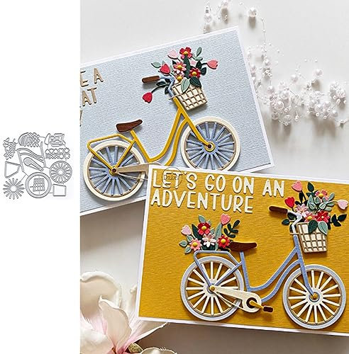 DzIxY Fahrräder Karten Metall Stanzformen für Kartenherstellung Kit Prägung Papier Stanzformen Scrapbook Maschine Schablonen Lagerung Taschen Supplies