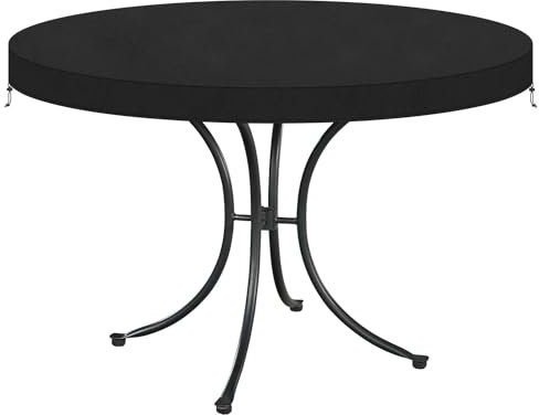 VANSHEIM Tischabdeckung Gartenmöbel Abdeckung Wasserdicht Abdeckplane Gartentisch Abdeckung Gartenmöbel schutzhülle für Rund Gartentische UV Beständig Oxford Ø142x10cm