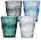 TIE-DailyNec 4 Verres à Eau en Plastique, 220ml Verres Incassables, Gobelets en Acrylique pour Boissons, Gobelets à Cocktail Jus de Fruits Vin Bière pour Pique-niques, Camping, Fêtes
