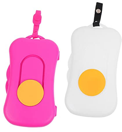 IMIKEYA Tragbare Feuchttuchbox Silikonknopf Wiederverschließbar Für Babywagen Kompakt Leicht Mit 2 Stücken Reise Tücherspender Für Babyzimmer Und Unterwegs