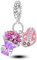 QIKAOLA S925 Charms d'argento per braccialetti Pandora Ciondolo Charms per le donne