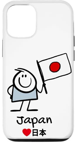 Hülle für iPhone 14 I Love Japan, Funny Sketch Drawing Japan Cartoon Flag