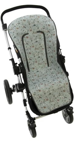 Funda de Verano para Silla Paseo Universal Rosy Fuentes- Colchoneta para Carrito Bebé- Transpirable-Compatible con Bugaboo, jané, Concord, Baby Jogger, Bebecar…-Verde