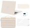 MOSISO Hülle Kompatibel mit MacBook Air 13 Zoll 2025-2022 M4 M3 M2 A3240 A3113 A2681,Hartschalenhülle&Puffy Tasche&TastaturHaut&Abdeckung Webcam&BildschirmFilm für MacBook Air 13,6 Zoll,Sand